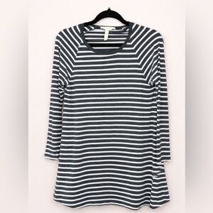 Matilda Jane Gray & Pink Striped Long Sleeve Tunic Top | Size XS | GUC